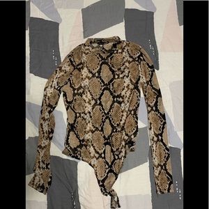 Snake print bodysuit
